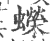 蝾(印刷字体·宋·广韵)